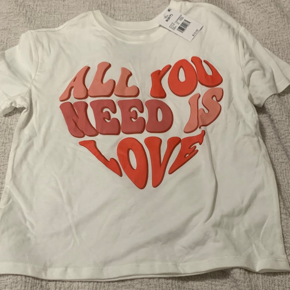 The Beatles White Tee with Red Graphic